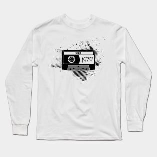 1979s Vintage, 79s Black Cassette Long Sleeve T-Shirt